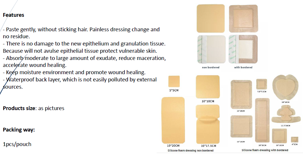 Silicon foam dressing