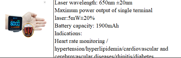 18 pieces Laser therapy watch